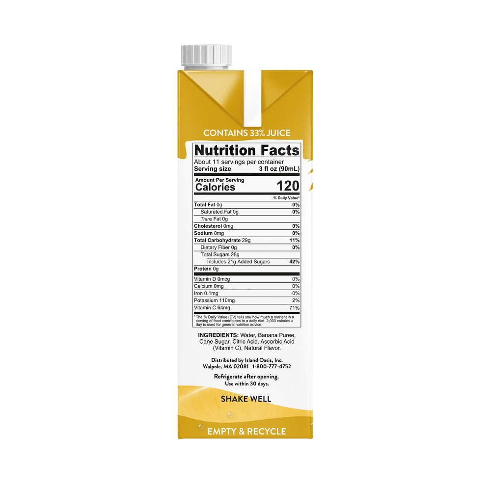 Banana Fruit Puree Beverage Mix - 12 x 1 L