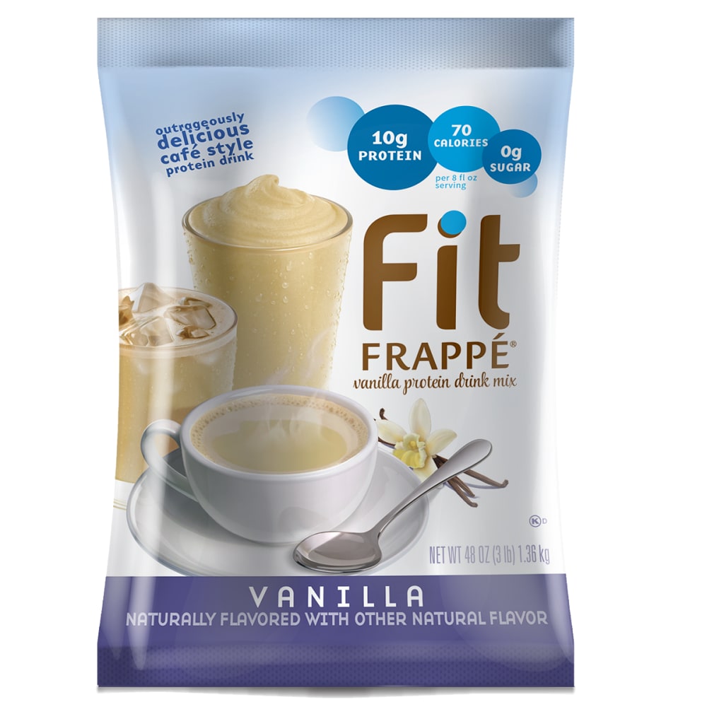 Big Train Fit Frappe Vanilla Protein Beverage Mix - 4 x 3lb Bags