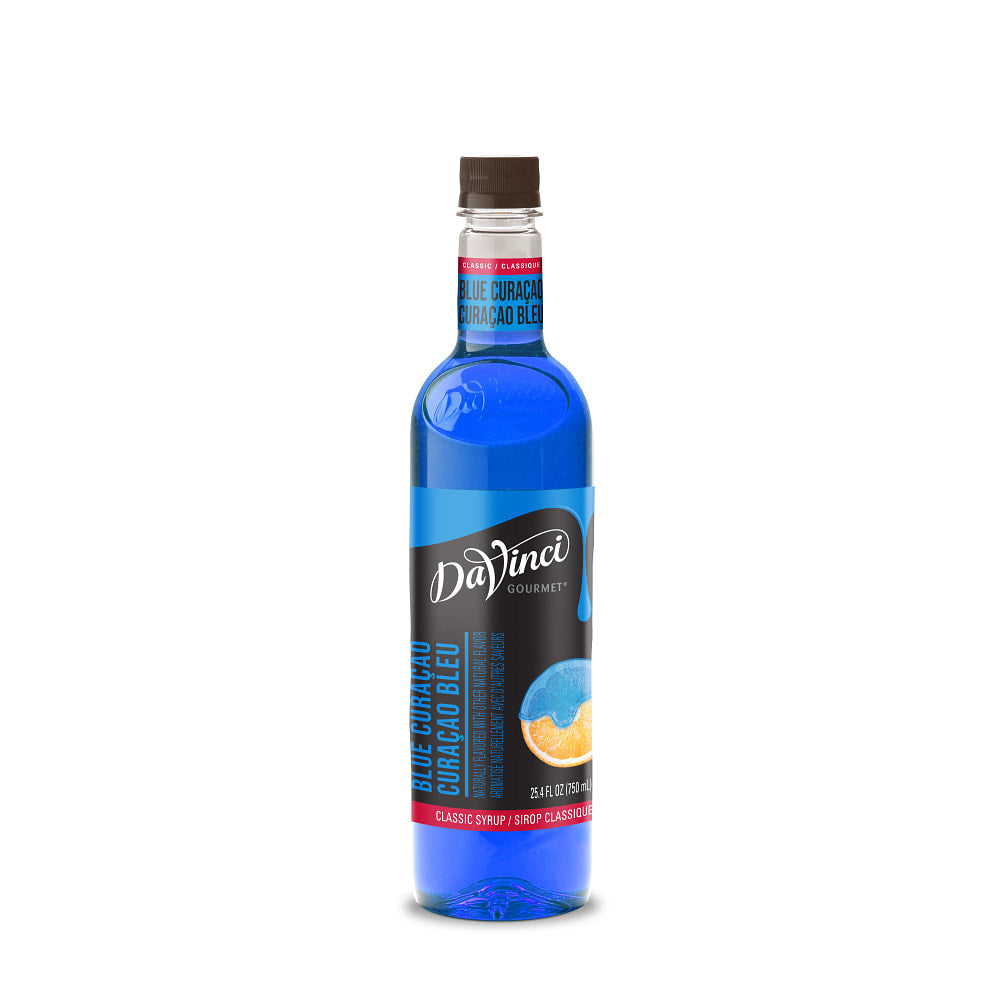 DaVinci Gourmet Classic Blue Curacao Syrup - 4 x 750 ml Plastic