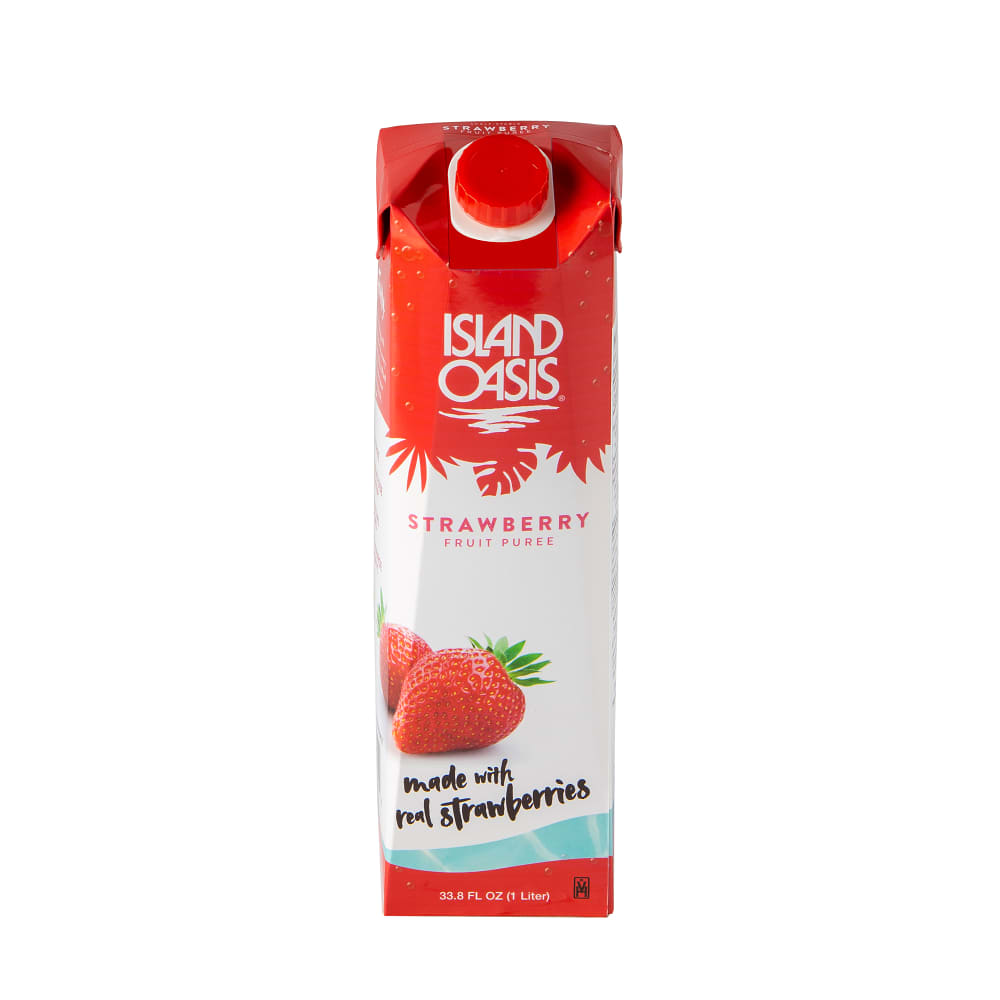 Island Oasis Strawberry Fruit Puree Beverage Mix - 12 x 1 Ltr