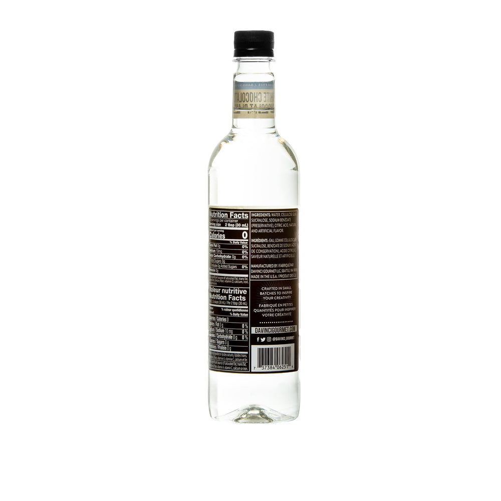 Sugar-Free White Chocolate Syrup - 4 x 750 ml Plastic