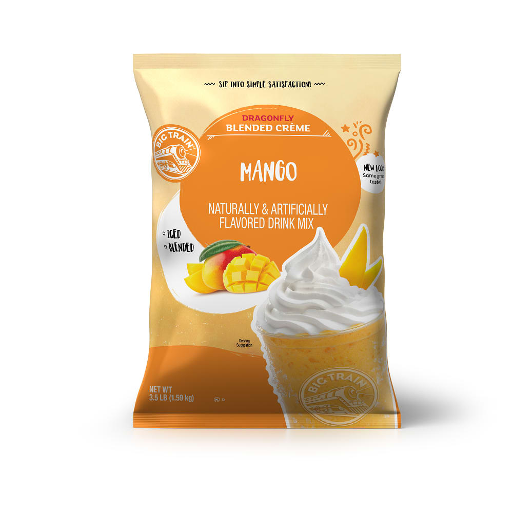 Big Train Dragonfly Mango Blended Crème Beverage Mix - 5 x 3.5lb Bags