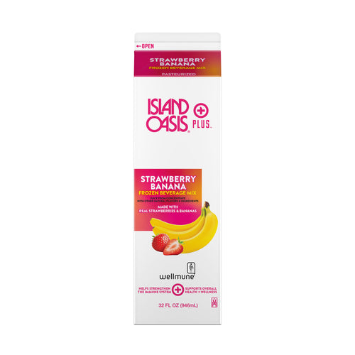Plus Strawberry Banana Frozen Beverage Mix - 12 x 32 fl oz