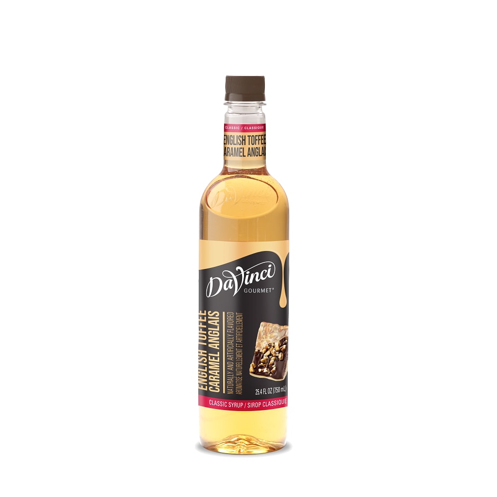 DaVinci Gourmet Classic English Toffee Syrup - 4 x 750 ml Plastic