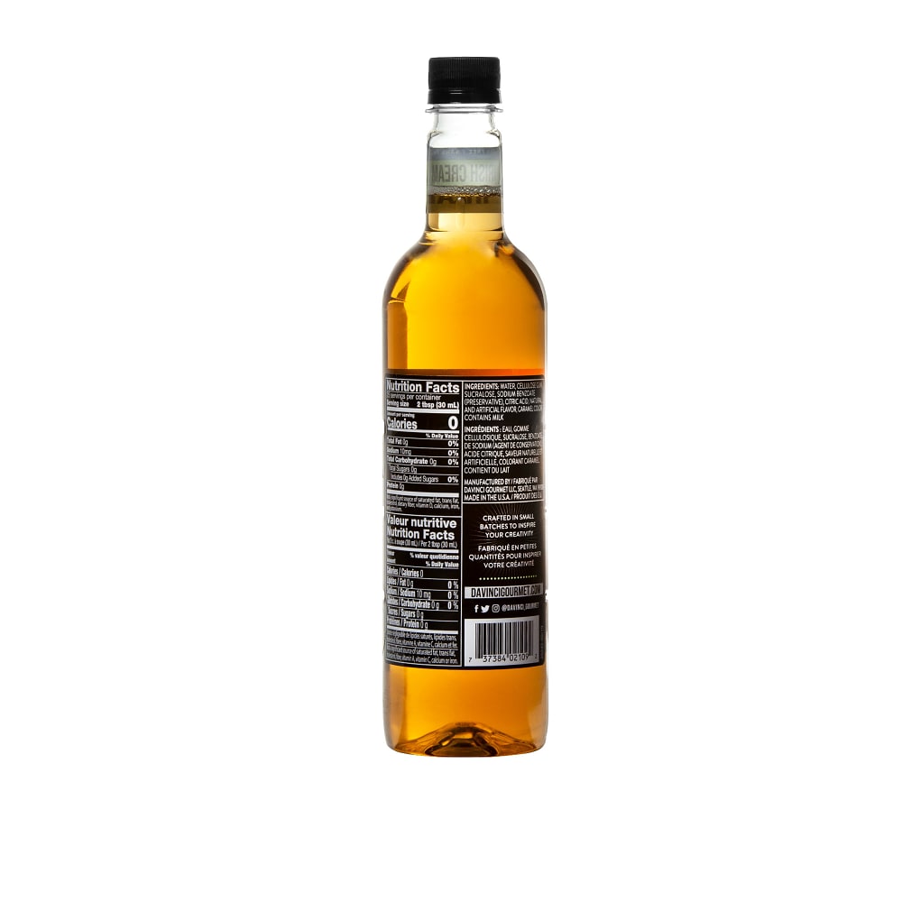 DaVinci Gourmet Sugar-Free Irish Cream Syrup - 4 x 750 ml Plastic