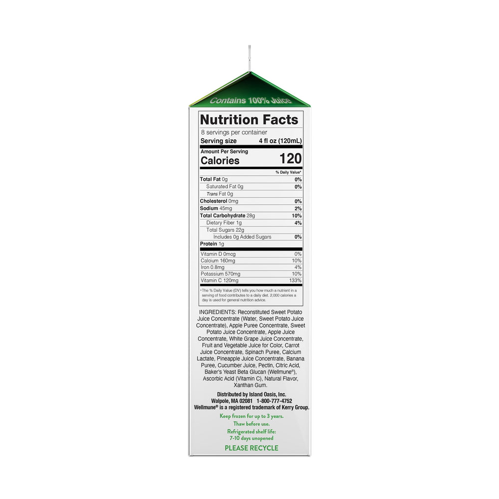 Plus Tropical Greens Frozen Beverage Mix - 12 x 32 fl oz