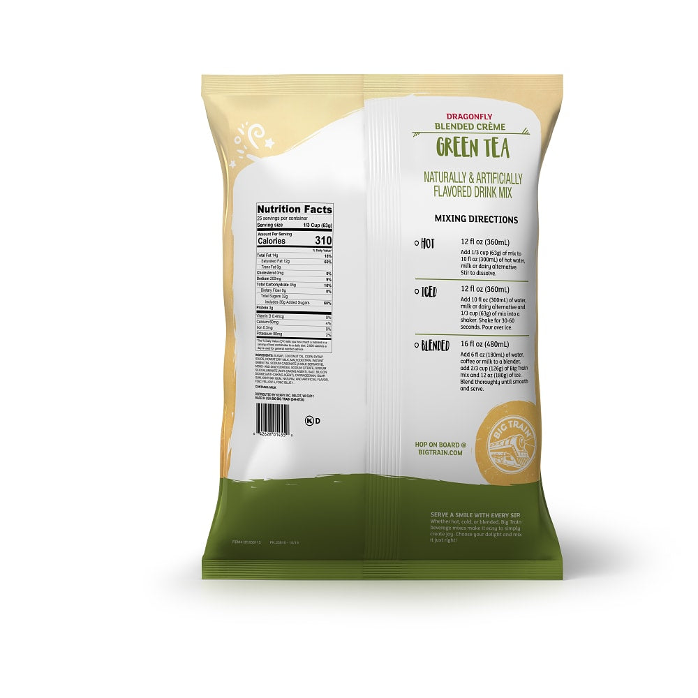 Big Train Dragonfly Green Tea Blended Crème Beverage Mix - 5 x 3.5lb Bags