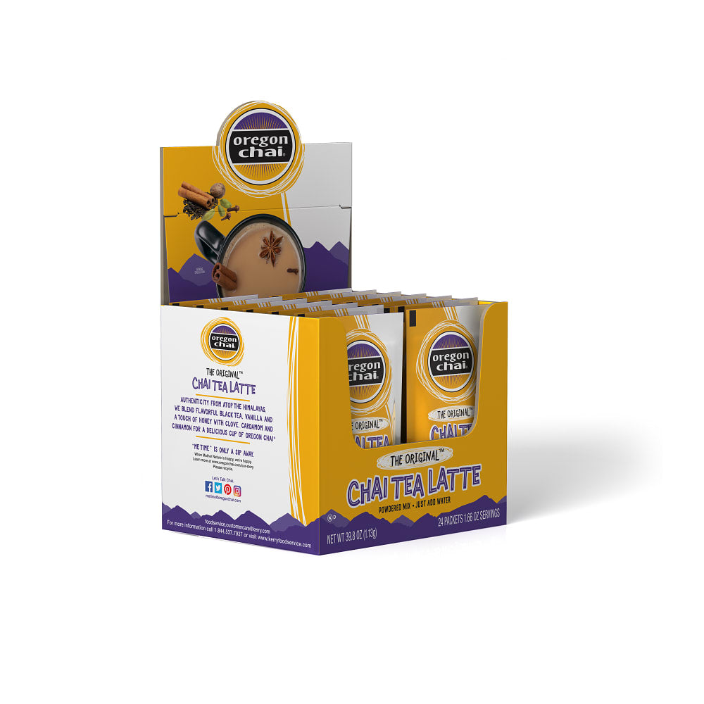 Oregon Chai Original Dry Chai Latte Mix - 6 x 24 CT Carton