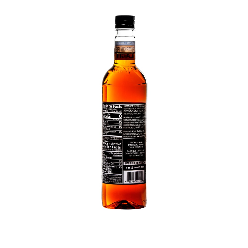 DaVinci Gourmet Sugar-Free Pumpkin Pie Syrup - 4 x 750 ml Plastic