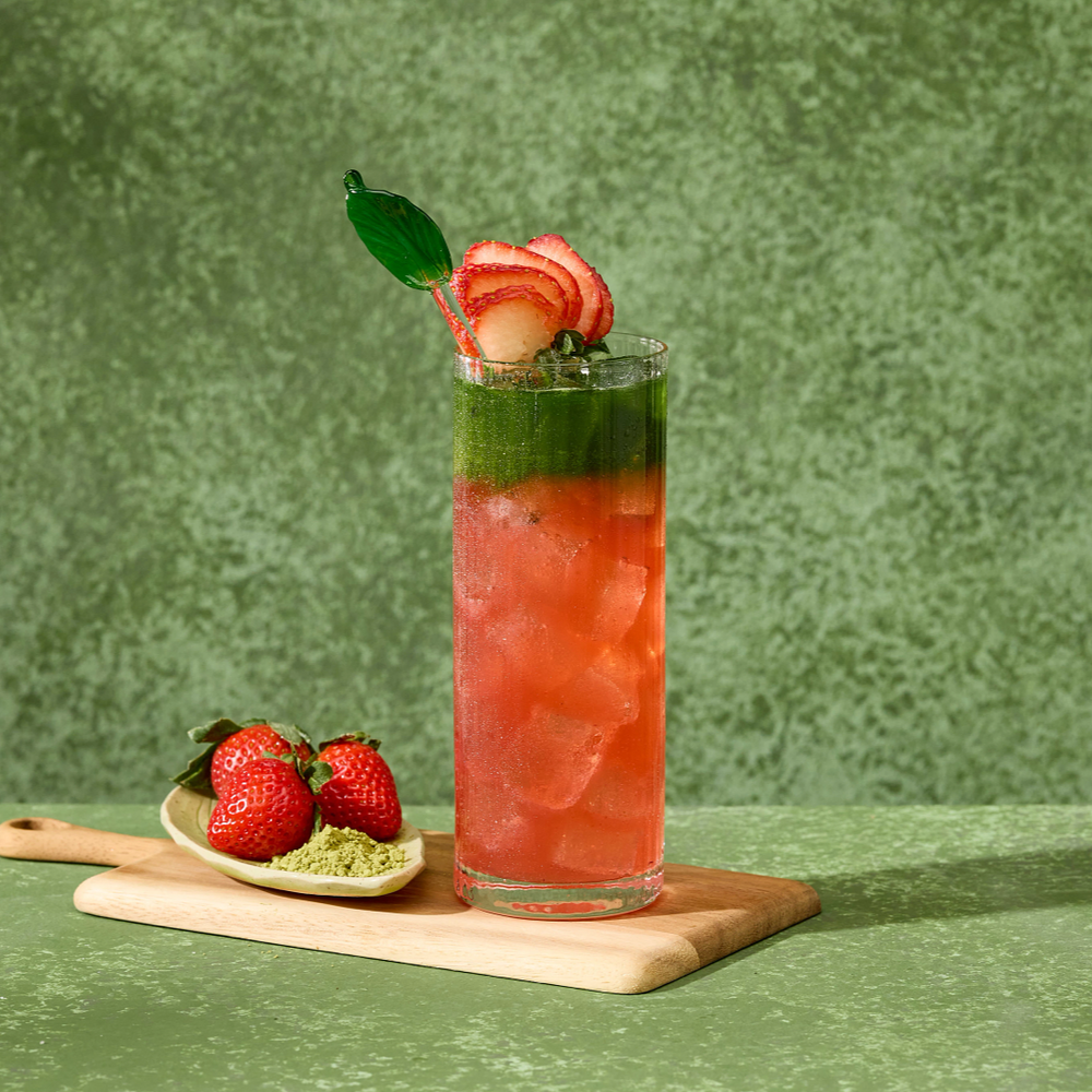 Strawberry Matcha Shaken Lemonade