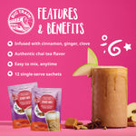 Spiced Chai Tea Latte Beverage Mix Sachet - 12 x 2.9 oz