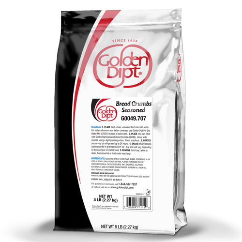 Golden Dipt Bread Crumbs Seasoned - 6 x 4 lb