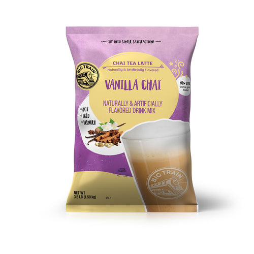 Big Train Vanilla Chai Tea Latte Beverage Mix - 4 x 3.5lb Bags